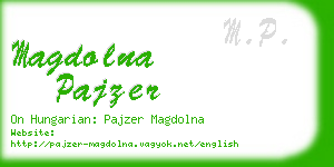 magdolna pajzer business card